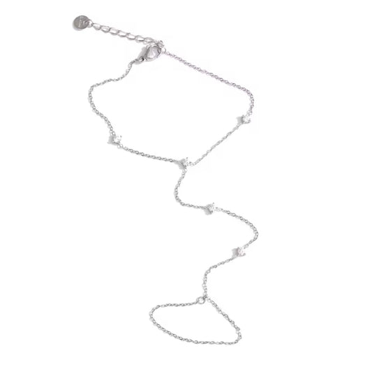 Retiazkový "handchain" náramok Athena strieborný