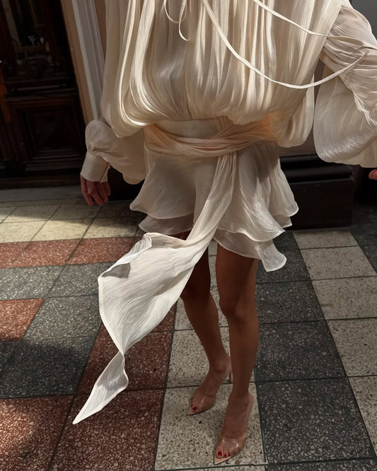 Dress Raffia Champagne